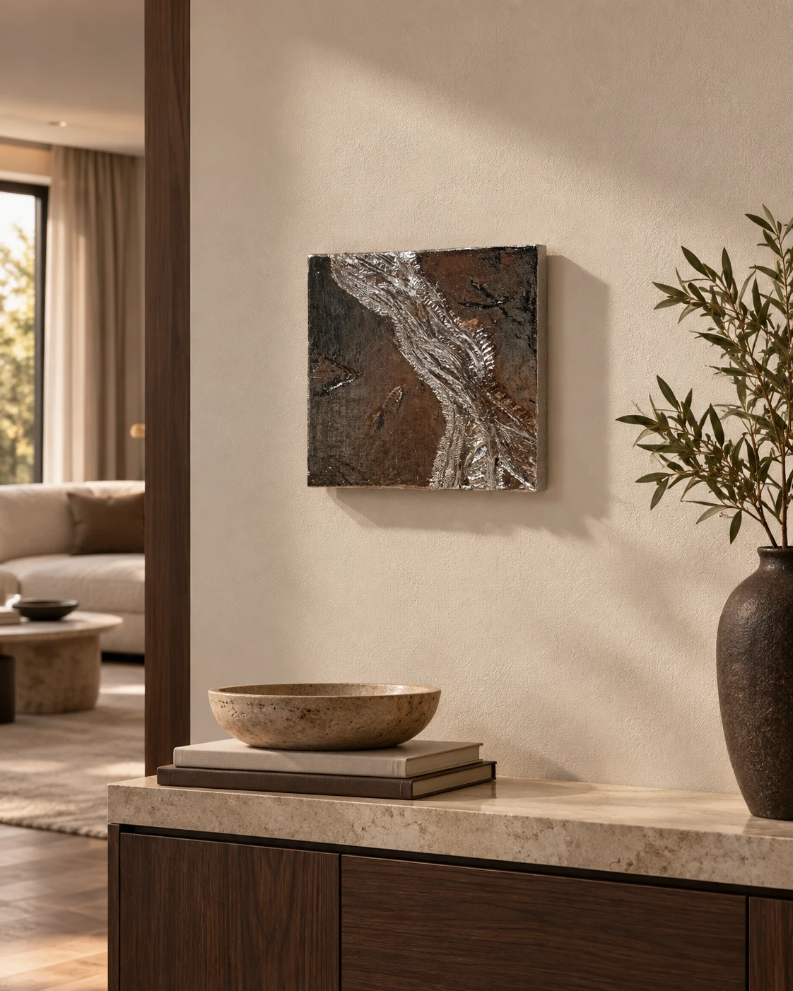 Mountain Range shown in an interior visualisation